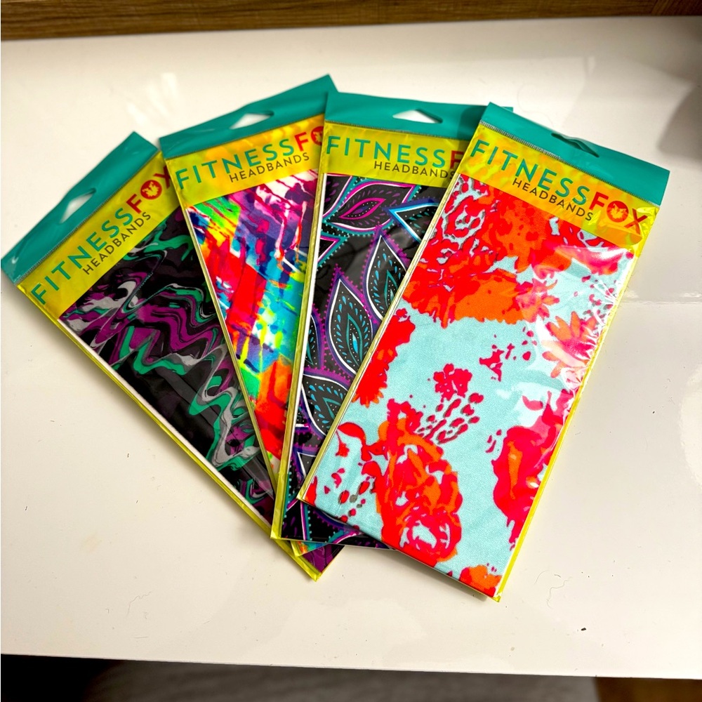 Fitness Fox headbands, set of 4